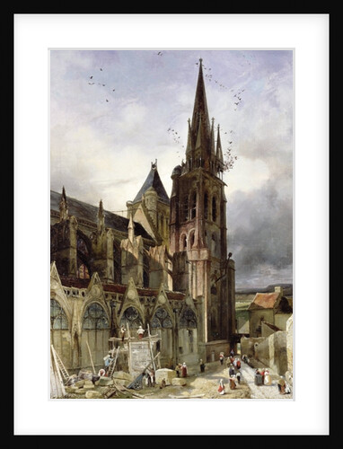 Restoring the Abbey Church of St. Denis in 1833 by Adrien Dauzats