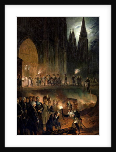 Transferring the Bones of the Royal Family to the Church of St. Denis, 18th January 1817 by Francois Joseph Heim