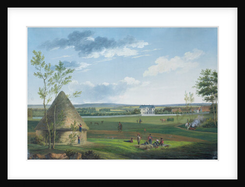 The Chateau d'Etry and the Park Occupied by Cossacks in 1814 by J. Randon
