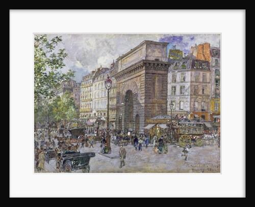 The Porte Saint-Martin, 1898 by Frederic Anatole Houbron