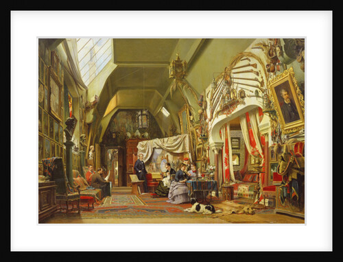 Eugene Giraud in his Studio with his Brother, Charles and his son, Victor by Charles Giraud