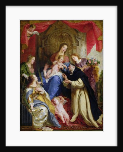 The Virgin Offering the Rosary to St. Dominic, 1641 by Gaspar de Crayer
