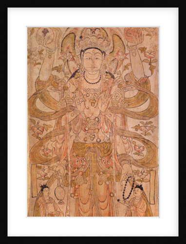 Avalokiteshvara with nine heads and six arms, from Dunhuang, Gansu Province, Tang Dynasty by Chinese School