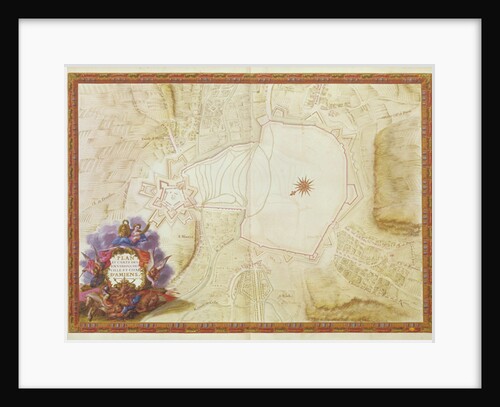 Ms. 988, Vol.3 fol.7 Plan and Map of the town, citadel and surroundings of Amiens by Sebastien Le Prestre de Vauban