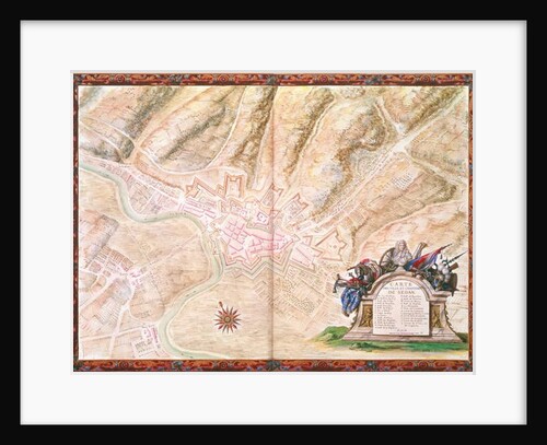 Ms. 988, Vol.3 fol.16 Plan and Map of the town and castle of Sedan by Sebastien Le Prestre de Vauban