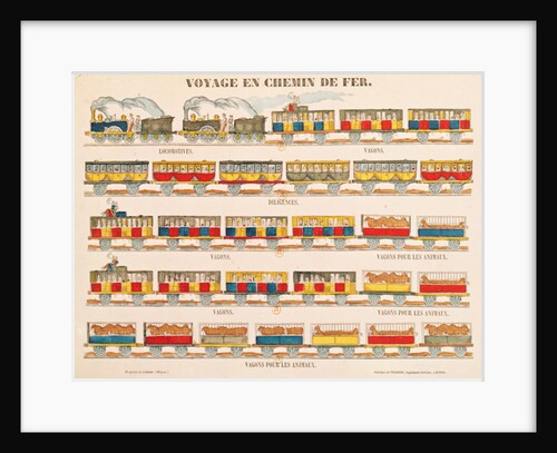 Rail Travel in 1845 by French School