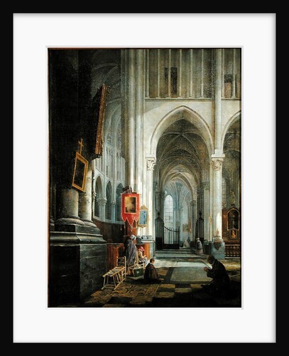 Interior of St. Omer Cathedral, 1836 by Hippolyte Joseph Cuvelier