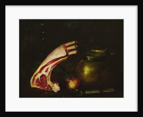 Still Life with Cutlets by Antoine Vollon