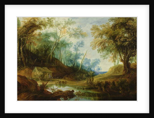 Wooded Landscape with a Pond by Peeter Snayers