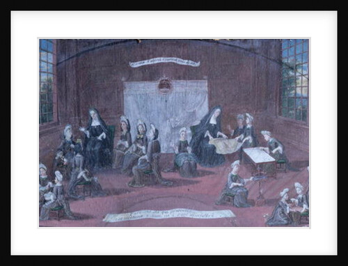 Nuns Teaching Young Girls by French School