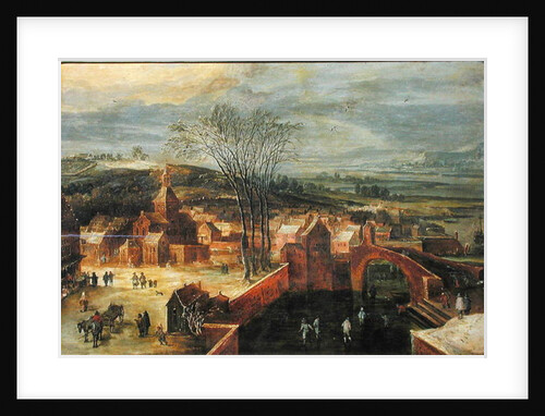 Landscape with Skaters by J. & Momper J. de (1564-1635) Brueghel