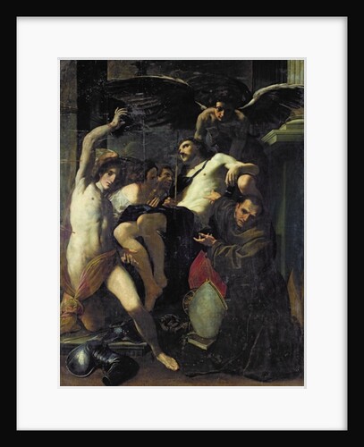 Christ Adored by Angels, St. Sebastian and St. Bonaventure by Carlo Bononi