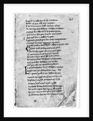 Fol.43 'The Song of Roland' by French School