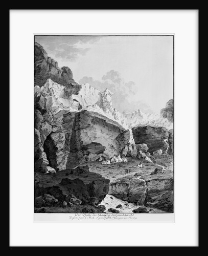 Glaciers of Grindelwald by Johann Ludwig Aberli