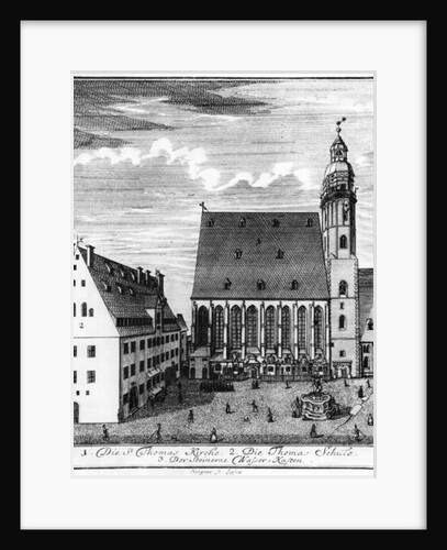 St. Thomas Church and School in Leipzig, 1723 by Johann Gottfried Krugner