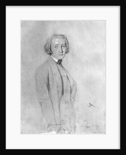 Franz Liszt Rome, 29th May 1839 by Jean Auguste Dominique Ingres