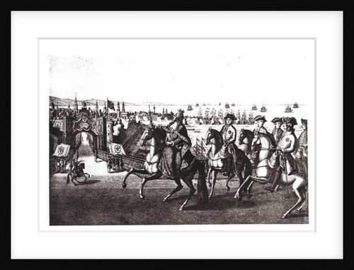 Catherine II the Great, riding into one of the ports in the Crimea captured from the Turks by G. Baltazar