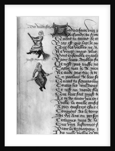 Ms Fr 12476 fol.105v Two witches from 'Le Champion des Dames' by Martin le Franc 1451 by French School