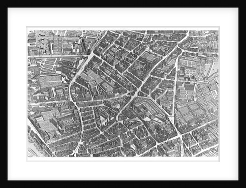 Plan of Paris, known as the 'Plan de Turgot', pl.7 engraved by Claude Lucas, 1734-39 by Louis Bretez