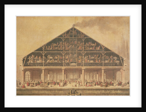 Interior of the Briche Laundry, Paris by Gentil