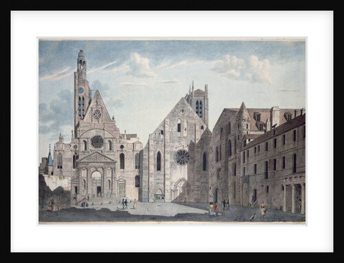 Facades of the Churches of St. Genevieve and St. Etienne du Mont, Paris, c.1800 by Angelo (attr. to) Garbizza