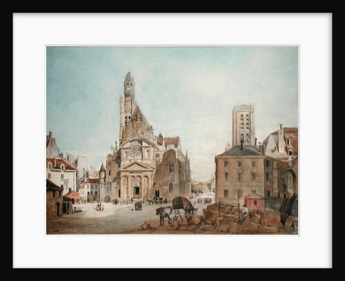 Facade of the Church of St. Etienne du Mont, Paris, 1837 by Pierre Achille Poirot