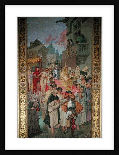 Procession of the Reliquary Chest of St. Genevieve in 1496 by Theodore Pierre Nicolas Maillot