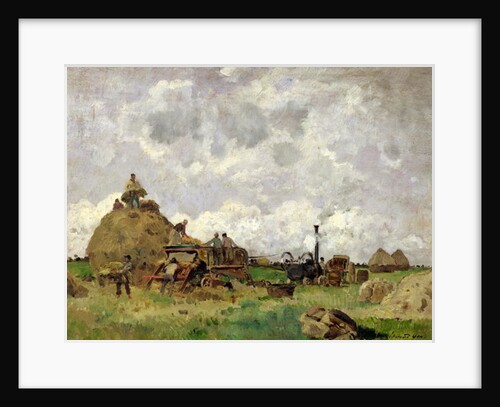 The Threshing Machine by Edmond Charles Yon