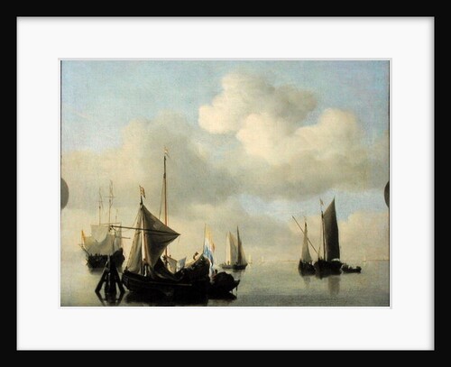 Seascape in Calm Weather by Willem van de the Younger Velde