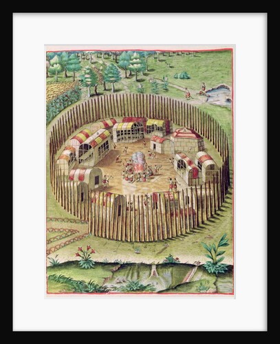 The Fortified Town of Pomeiooc by John White