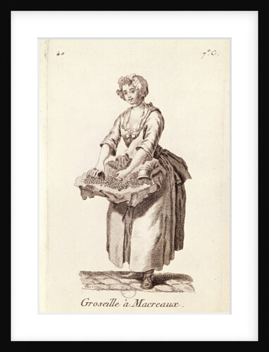 Gooseberries for mackerel, The Gooseberry Seller by French School