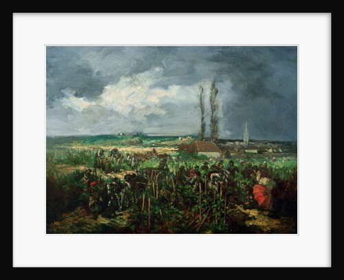 The Grape Harvest at Argenteuil, 1875 by Rene Charles Louise Debreaux