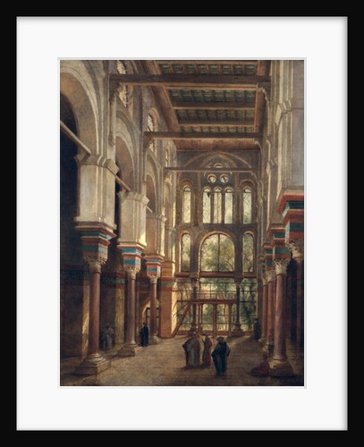 Interior of the Mosque of El Mooristan in Cairo by Adrien Dauzats