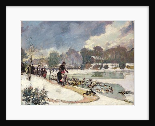 Ducks in the Bois de Boulogne by Emile Antoine Guillier