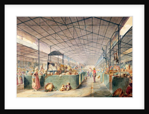 Interior of Les Halles, 1835 by Max Berthelin