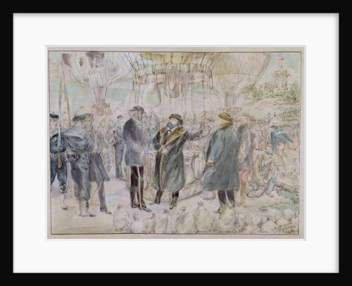 The Departure of Leon Michel Gambetta in the Balloon 'L'Armand-Barbes', 7th October 1870 by French School