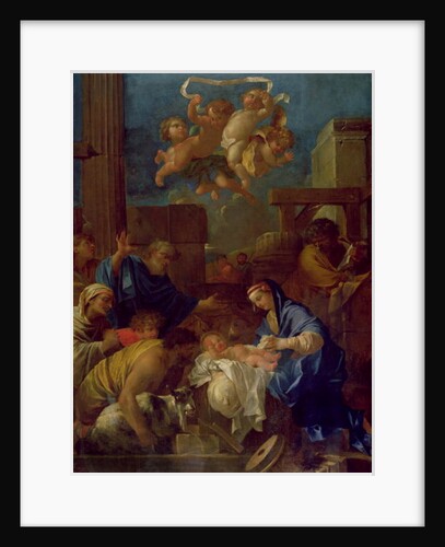 The Adoration of the Shepherds by Sebastien (attr. to) Bourdon