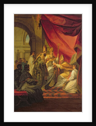 St. Augustine ordained as the Bishop of Hippo, study for the decoration in the Invalides, 1702 by Louis de the Younger Boulogne
