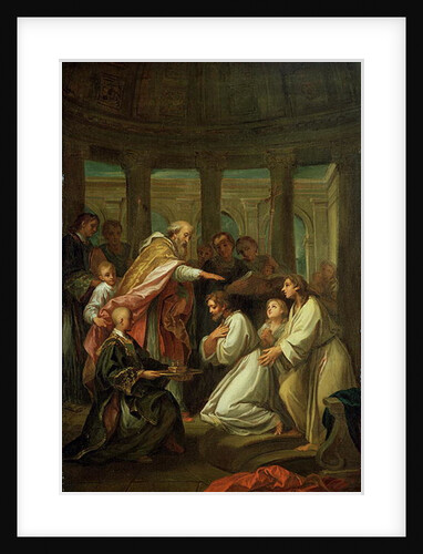 Baptism of St. Augustine study for the decoration of the Invalides, 1702 by Louis de the Younger Boulogne