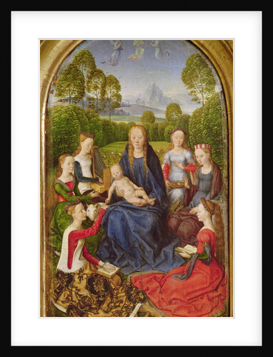 Virgin and Child with Saints, left hand panel from the Diptych of Jean du Cellier, c.1490 by Hans Memling