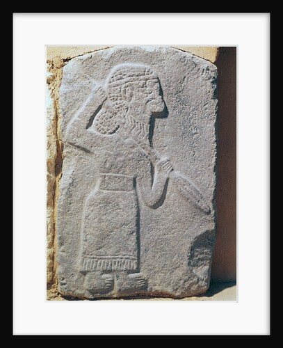 Orthostat depicting a soldier from the Palace of Kapara, King of Guzama, Tell Halaf, Syria by Aramaean