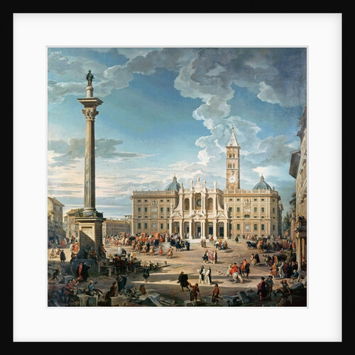 The Piazza Santa Maria Maggiore, 1752 by Giovanni Paolo Pannini or Panini