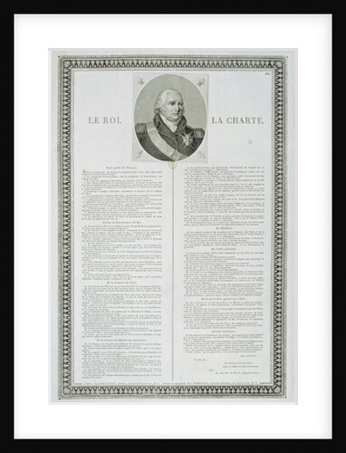 Charter of Louis XVIII 1814 by French School