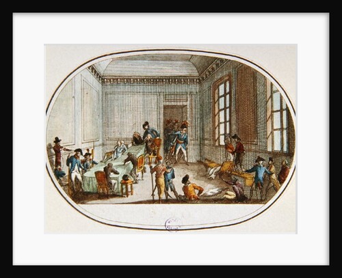Maximilien de Robespierre injured in the antechamber of the Comite de Salut Public, 10 Thermidor An II by French School