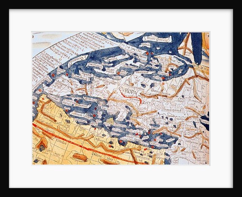 Map of central Europe, 1486 by Ptolemy