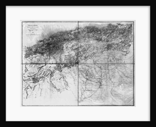 Map of Algeria, 1876 by French School