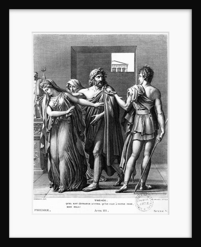 Phaedra, Theseus and Hippolytus by Anne Louis Girodet de Roucy-Trioson