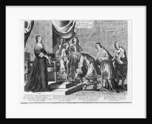 The chiefs of the Fronde admitted to greet the King Louis XIV after his coming back, on 18th August 1649 by French School