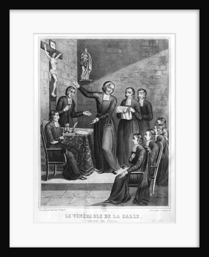 The Venerable Saint Jean-Baptiste de La Salle engraved by H. Jannin and P. Sarrazin, 1845 by French School