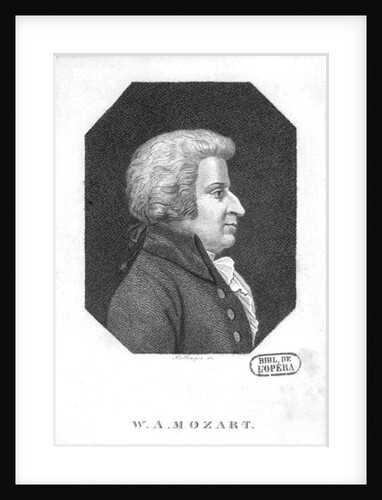 Wolfgang Amadeus Mozart by Friedrich Wilhelm Bollinger